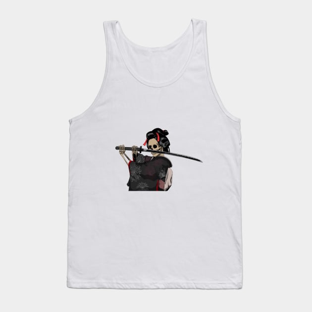 Skull Geisha Tank Top by ZethTheReaper